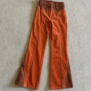 Classic Rock Couture Cinnamon Girl Rust Cord Pants {Size XS}